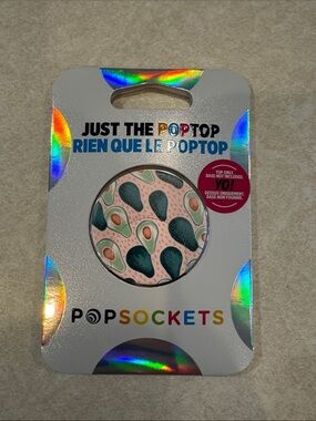 PopSocket Avocado Pattern PopTop Pink Green
